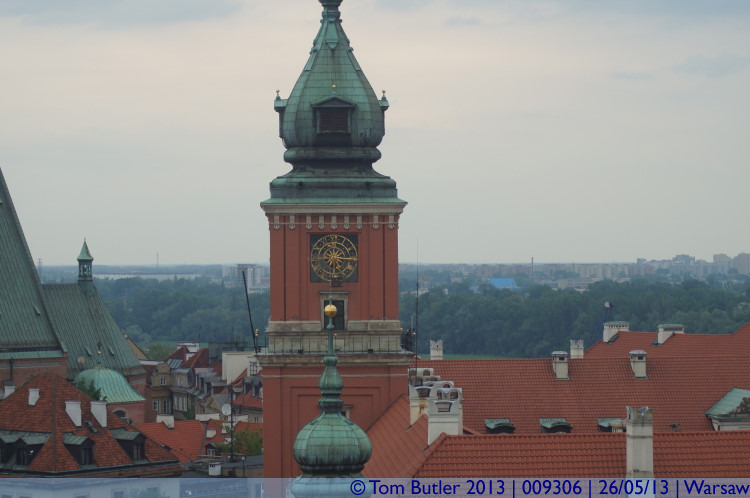 Photo ID: 009306, Clock tower of the Royal Palace, Warsaw, Poland