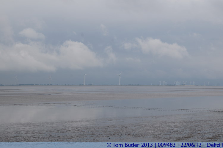 Photo ID: 009483, Germany starts to appear from the mist, Delfzijl, Netherlands