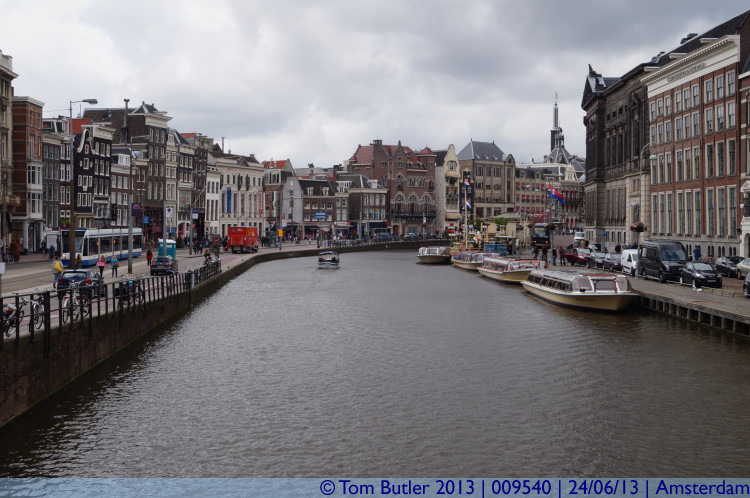 Photo ID: 009540, Looking down the Rokin, Amsterdam, Netherlands