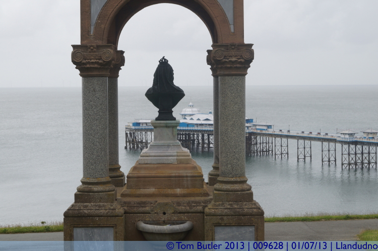 Photo ID: 009628, Vicky casts an eye over the pier, Llandudno, Wales