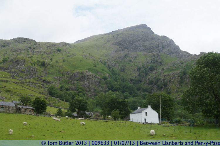 Photo ID: 009633, A mountain farm, Between Llanberis and Pen-y-Pass, Wales