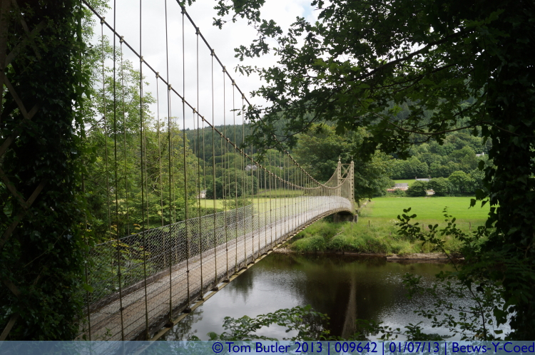 Photo ID: 009642, Approaching the suspension bridge, Betws-Y-Coed, Wales