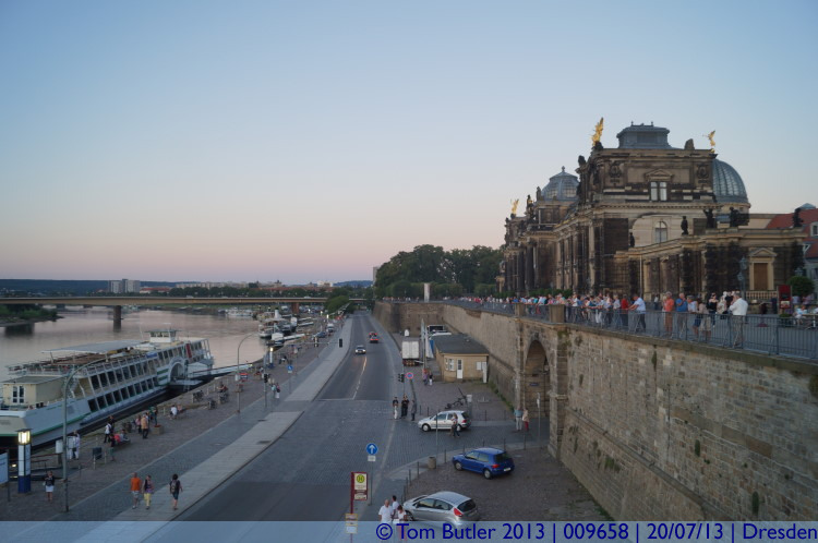 Photo ID: 009658, Looking along the fortress walls, Dresden, Germany