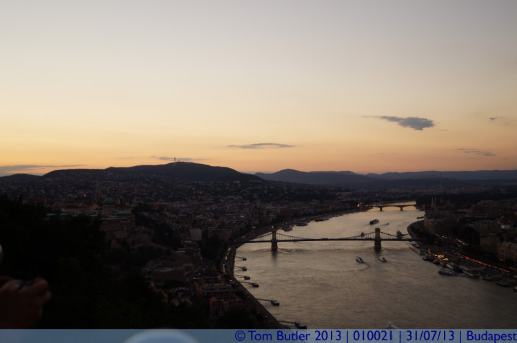 Photo ID: 010021, Sunset over the Danube, Budapest, Hungary