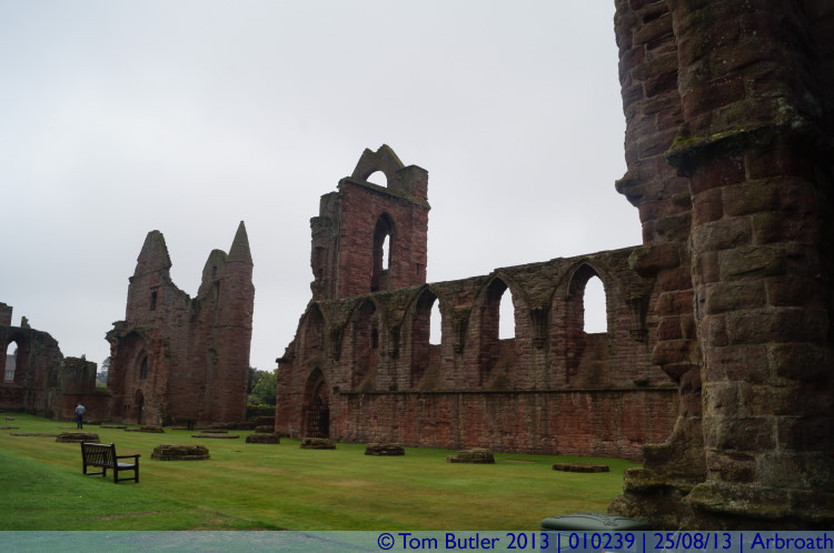 Photo ID: 010239, Inside the abbey ruins, Arbroath, Scotland