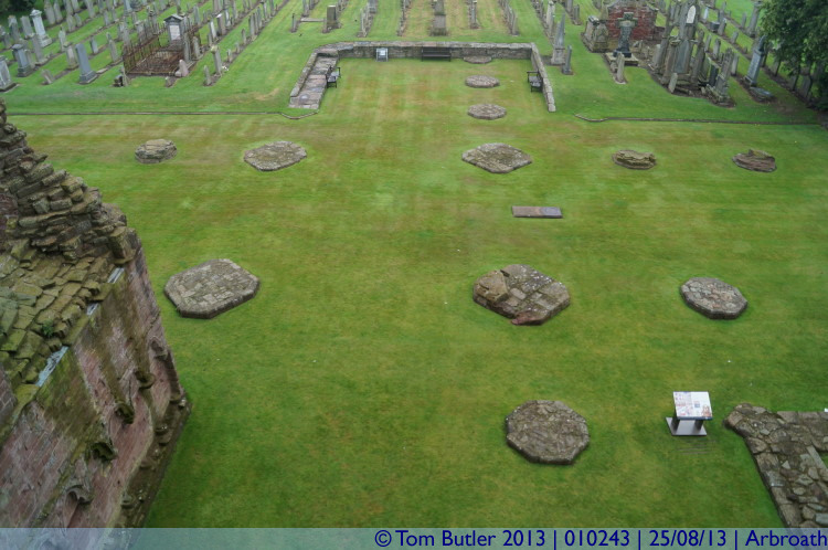 Photo ID: 010243, Looking into the site of the church, Arbroath, Scotland