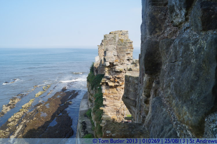 Photo ID: 010269, The castle rising from the sea, St Andrews, Scotland