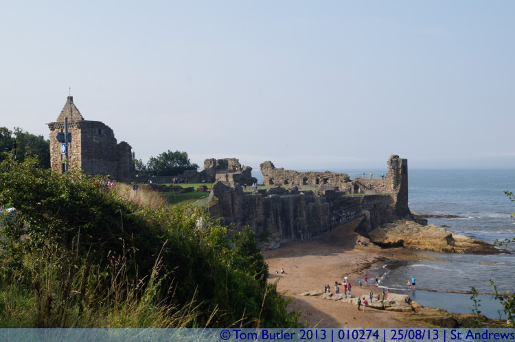 Photo ID: 010274, Castle from the cliffs, St Andrews, Scotland