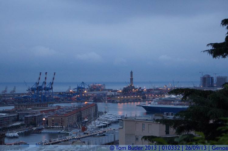 Photo ID: 010332, The port in the fading light, Genoa, Italy
