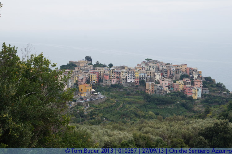 Photo ID: 010357, Looking down on Corniglia, On the Sentiero Azzurro, Italy