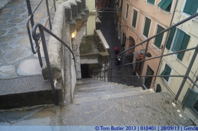 Photo ID: 010401, Climbing the Porta Soprana, Genoa, Italy