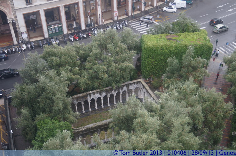 Photo ID: 010406, Looking down on Columbus's old house, Genoa, Italy
