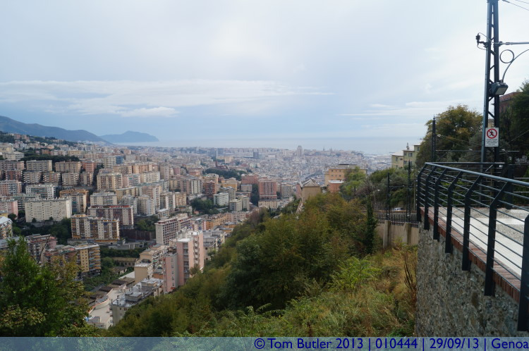Photo ID: 010444, Looking down on town, Genoa, Italy