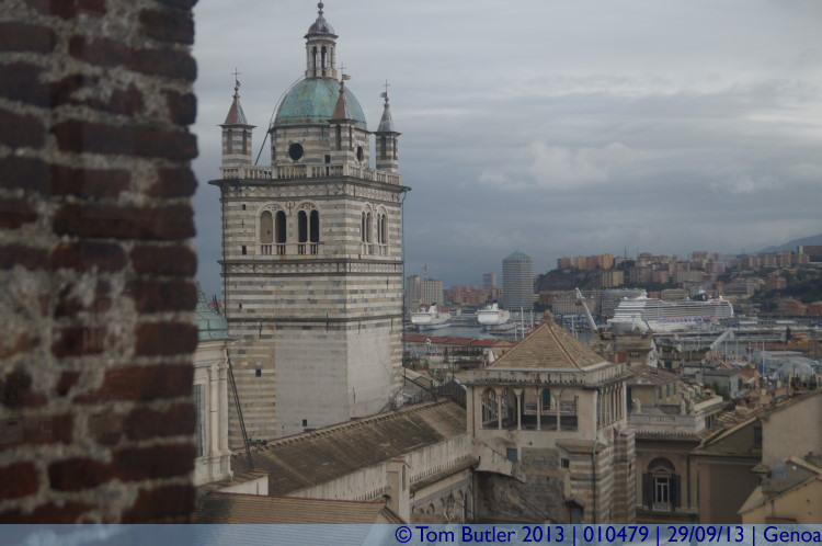 Photo ID: 010479, Cathedral from the palace tower, Genoa, Italy