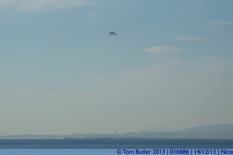 Photo ID: 010686, A flight leaves Nice airport, Nice, France