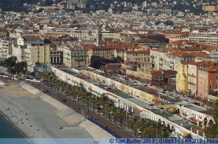 Photo ID: 010693, Looking down on the flower market, Nice, France