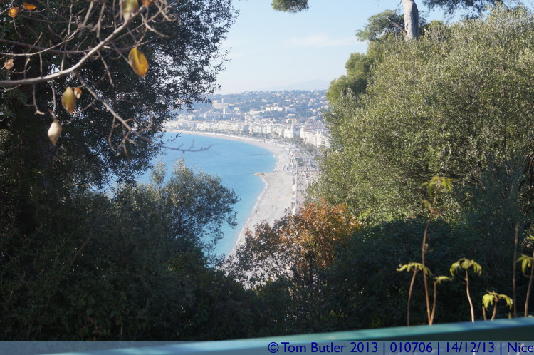 Photo ID: 010706, Looking down on the bay from a caf, Nice, France