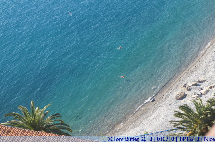 Photo ID: 010710, Swimmers beneath the Tour Bellanda, Nice, France