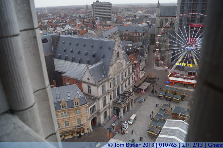 Photo ID: 010765, Looking down into Sint-Baafsplein, Ghent, Belgium