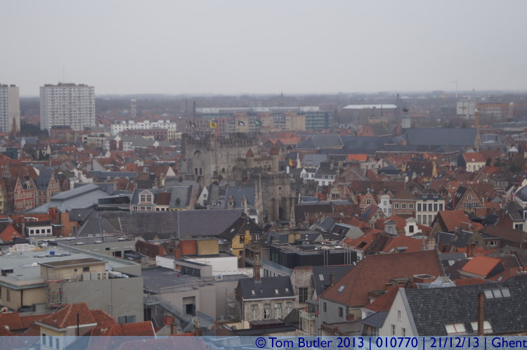 Photo ID: 010770, Looking towards the Gravensteen, Ghent, Belgium