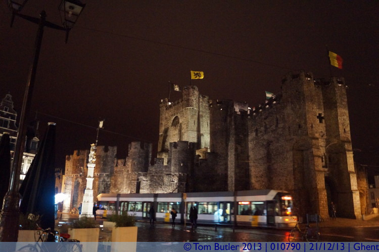 Photo ID: 010790, The Gravensteen at night, Ghent, Belgium