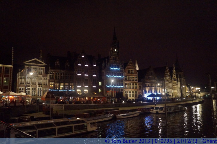 Photo ID: 010795, Graslei at night, Ghent, Belgium