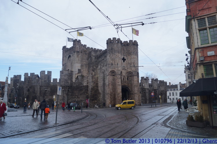 Photo ID: 010796, Approaching the Gravensteen, Ghent, Belgium