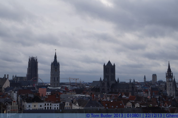 Photo ID: 010801, The towers of Ghent, Ghent, Belgium