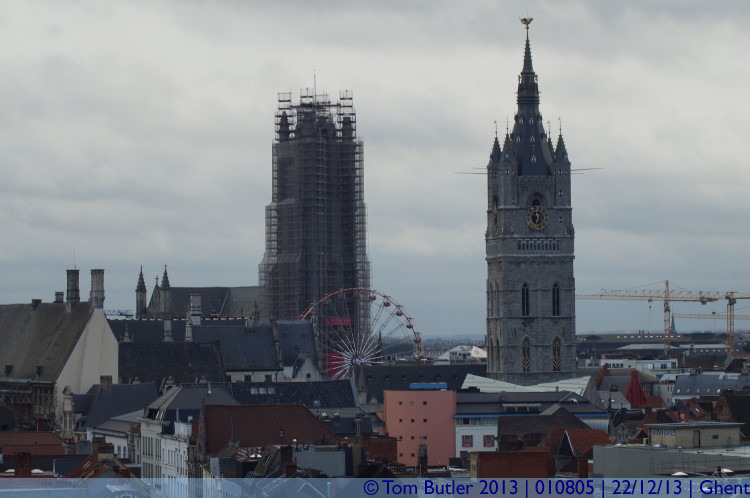 Photo ID: 010805, Cathedral and Belfry towers, Ghent, Belgium