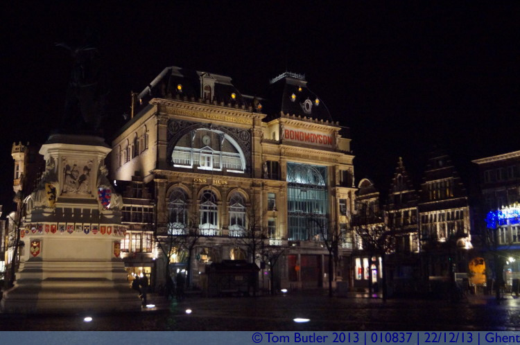 Photo ID: 010837, Buildings on the Vrijdagmarkt, Ghent, Belgium
