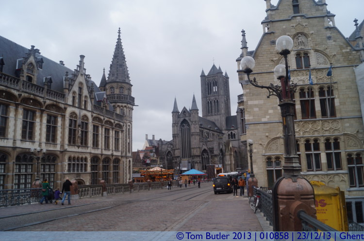 Photo ID: 010858, Post office and St Nicholas, Ghent, Belgium