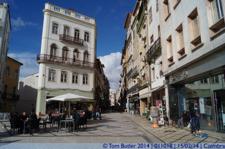 Photo ID: 011018, Looking along the Rua Ferreira Borges, Coimbra, Portugal
