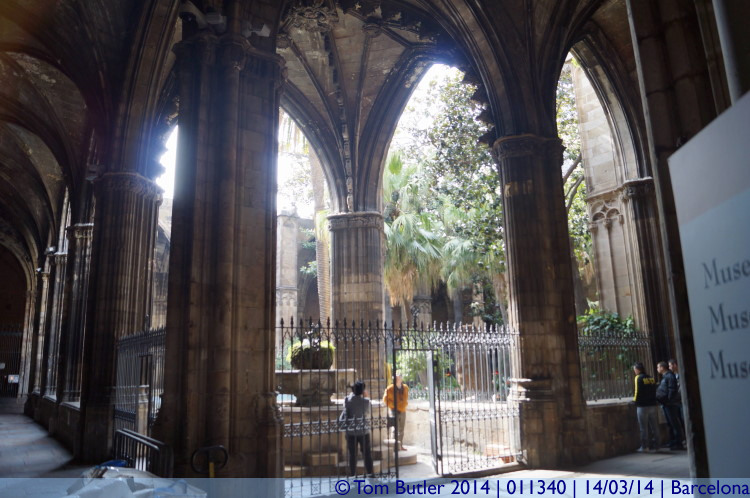 Photo ID: 011340, In the cloister, Barcelona, Spain