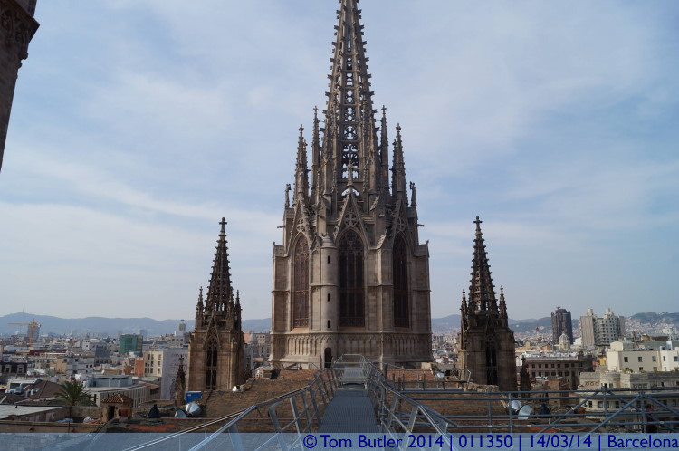 Photo ID: 011350, Along the roof ridge, Barcelona, Spain