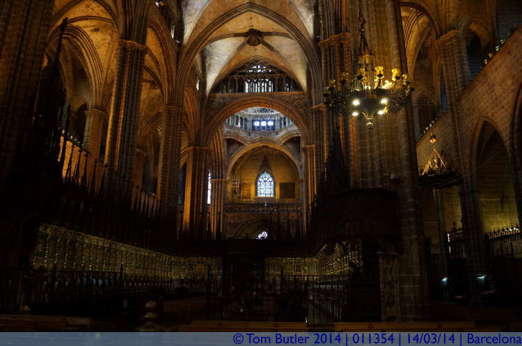 Photo ID: 011354, In the choir, Barcelona, Spain