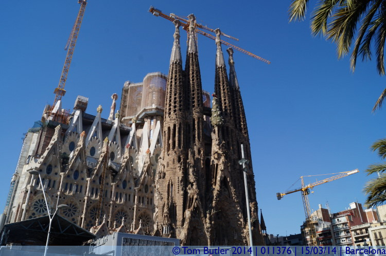 Photo ID: 011376, Approaching the Sagrada Famlia, Barcelona, Spain