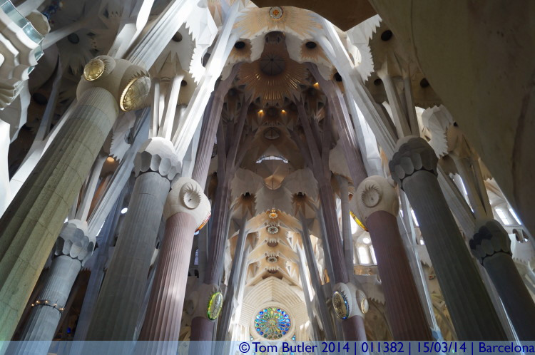 Photo ID: 011382, Inside the basilica, Barcelona, Spain
