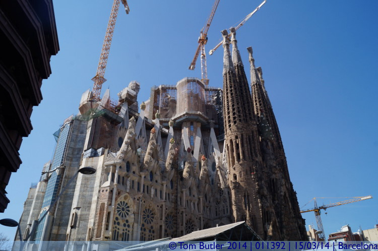 Photo ID: 011392, Building the Sagrada Famlia, Barcelona, Spain