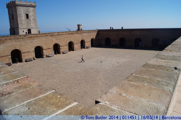 Photo ID: 011451, Looking down into the parade ground, Barcelona, Spain