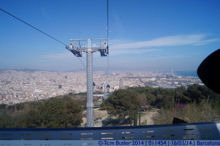 Photo ID: 011454, Descending in the Cable Car, Barcelona, Spain