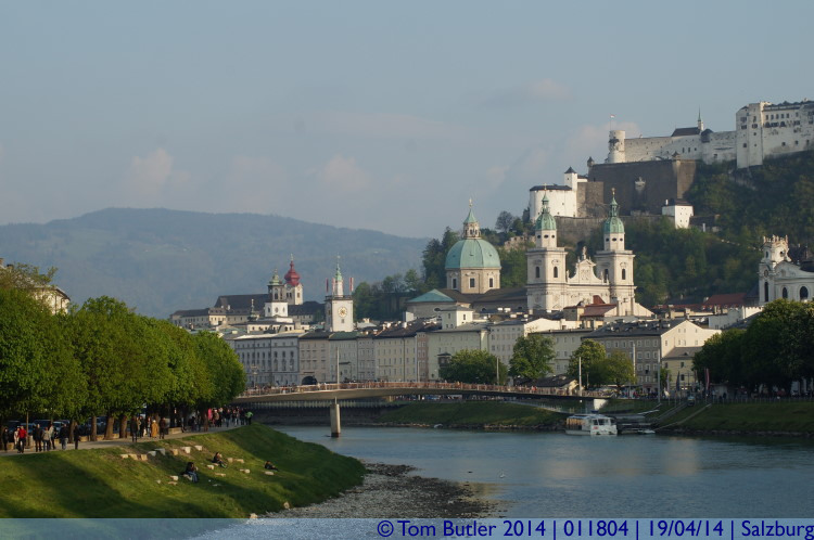 Photo ID: 011804, Looking up the Salzach, Salzburg, Austria