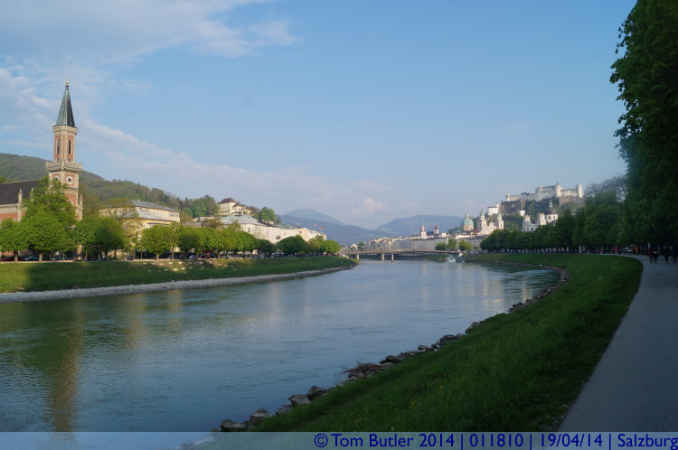 Photo ID: 011810, Salzach in the late afternoon, Salzburg, Austria