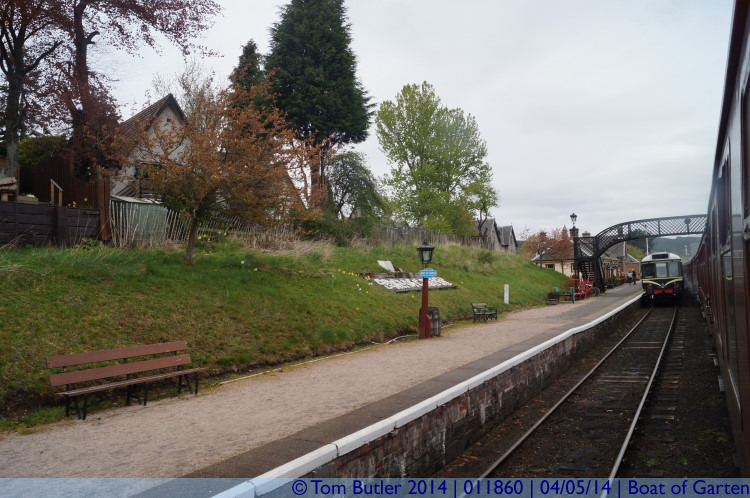 Photo ID: 011860, A diesel train heads towards Broomhill, Boat of Garten, Scotland