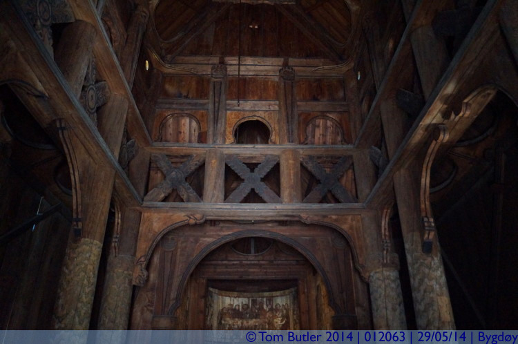 Photo ID: 012063, Inside the Stave Church, Bygdy, Norway