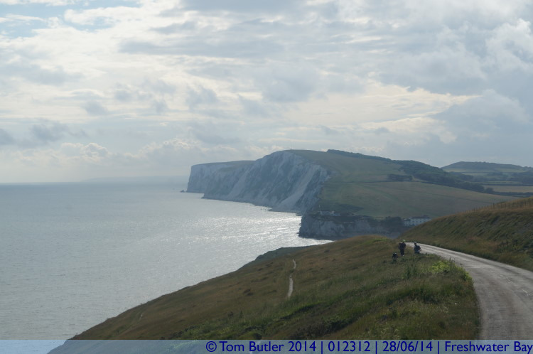 Photo ID: 012312, Looking down towards the bay, Freshwater Bay, Isle of Wight