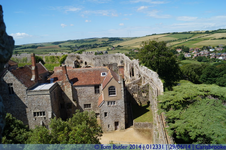 Photo ID: 012331, Castle from the keep, Carisbrooke, Isle of Wight