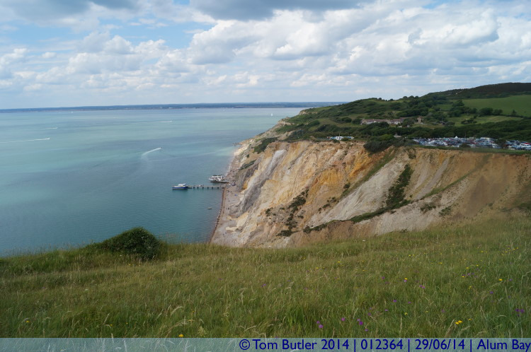 Photo ID: 012364, Looking down into the bay, Alum Bay, Isle of Wight