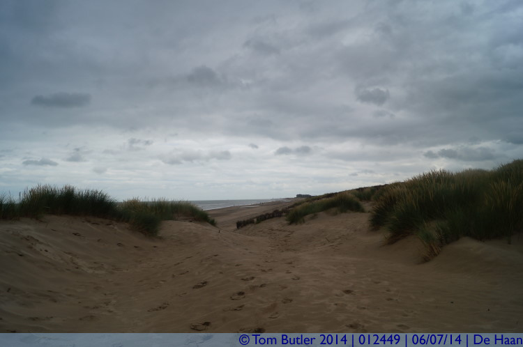 Photo ID: 012449, Looking down on the beach, De Haan, Belgium