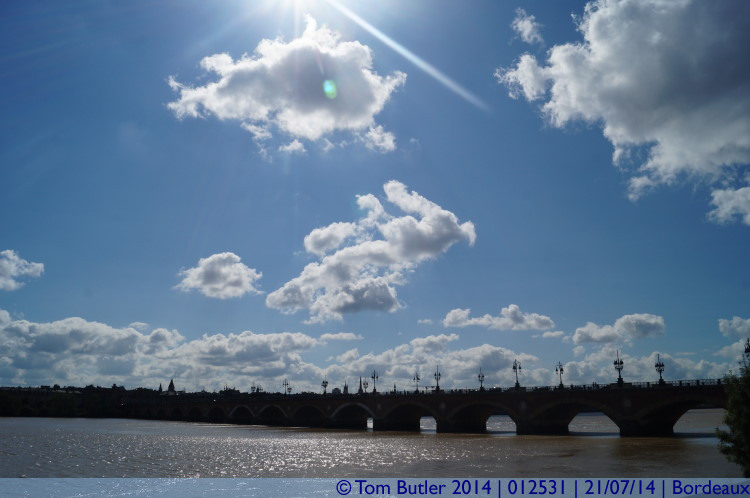 Photo ID: 012531, Sun over the Garonne, Bordeaux, France