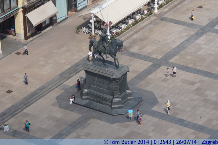 Photo ID: 012543, Looking down into the central square, Zagreb, Croatia